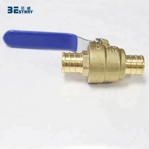 NSF CSA tersertifikasi MOQ rendah bebas timbal katup bola <span class=keywords><strong>PEX</strong></span> kuningan <span class=keywords><strong>1</strong></span>/<span class=keywords><strong>2</strong></span> \ "3/4 \" <span class=keywords><strong>1</strong></span> \ "kontrol air Manual Port standar