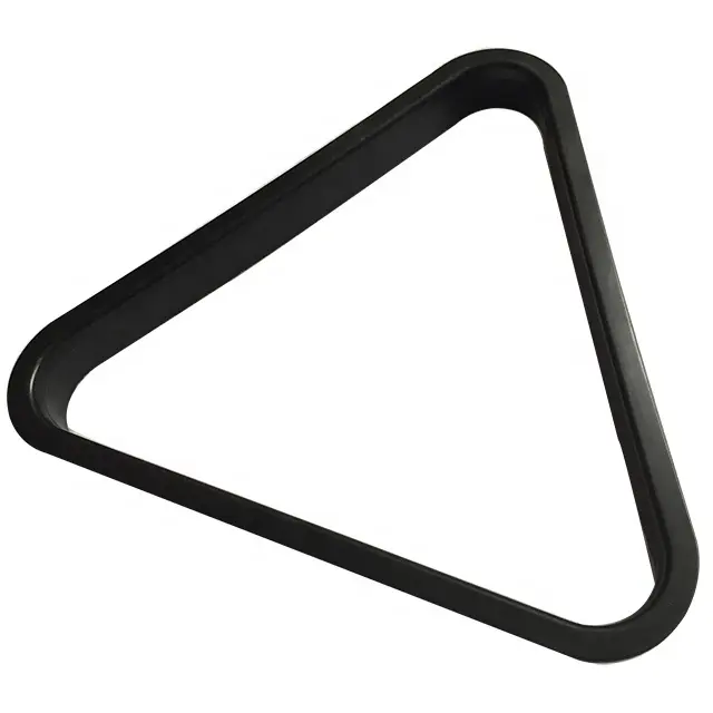 Sala de billar piscina Bola 8 señal Rack Indestructible de plástico negro triángulo encaja 2-1/4 "de bolas