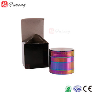 Wholesale Futeng Colorful 4 Parts 44mm Customized Logo <strong>Herb</strong> Tobacco <strong>Grinder</strong> <strong>Herb</strong> Mill - Product Image 3