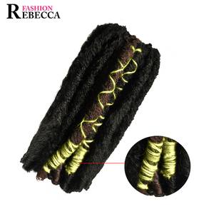 Rebecca Faux Locs Tóc Crochet Bện 12 Inch Mềm Chịu Nhiệt Tổng Hợp Phần Mở Rộng Tóc 12 Đứng/Gói Phần Mở Rộng Tóc - Product Image 4