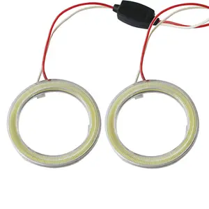 Lampes doubles COB avec yeux d'ange Led 12V DC, avec couvercle, éclairage annulaire