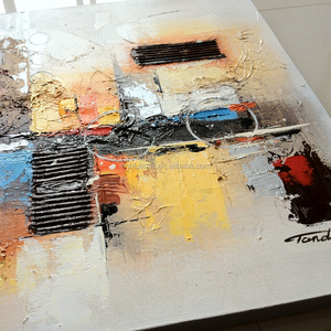 100% creazione originale dipinto ad olio su tela, pittura a olio astratta <span class=keywords><strong>per</strong></span> camera <span class=keywords><strong>da</strong></span> <span class=keywords><strong>letto</strong></span>, pittura a olio handmade 60x60cm - Product Image 4