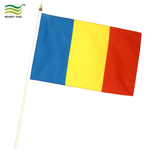 <span class=keywords><strong>Bandiera</strong></span> a mano stampata 100% poliestere, stile Romania, impermeabile e resistente, blu giallo rosso, per esposizione nazionale - Product Image 5