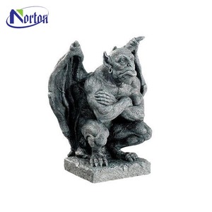 Jardin extérieur décoratif <span class=keywords><strong>pierre</strong></span> marbre <span class=keywords><strong>gargouille</strong></span> Halloween Statues Sculpture avec aile - Product Image 1