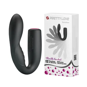 U Type Vibrators 12-function Vibrations Bendable and Deformable USB Rechargeable