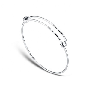 Cheap Wholesale Minimalist <strong>Silver</strong>/gold/rose Gold Plated Stainless Steel <strong>Men</strong> Women Wire Expandable <strong>Bangle</strong> <strong>for</strong> DIY Jewelry Making - Product Image 2