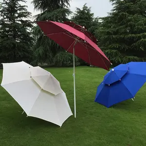 RST двойной слой крепкий пляжный зонтик наклона большой защита от солнца и дождя для защиты открытый сад зонтик