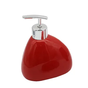 BX gruppo forma divertente rosso in ceramica corpo liquido dispenser di sapone con il prezzo poco costoso