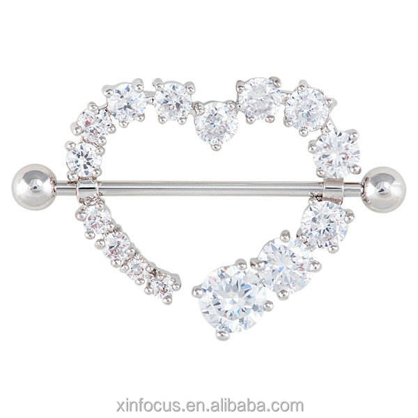 Wholesale Heart Shaped Magnetic Sexy Cool Fake Picture Nipple Ring