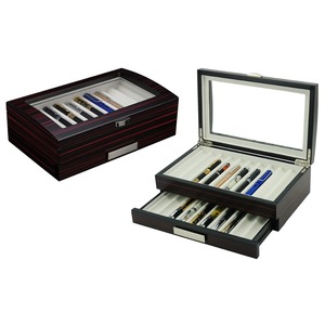10 Rows Cherry Wooden Fountain Pen Storage and <strong>Collection</strong> <strong>Box</strong> - Product Image 5