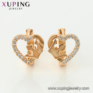 95226 Venta caliente elegante joyería de las mujeres estilo irlandés en forma de corazón con <span class=keywords><strong>la</strong></span> corona pendientes de aro - Product Image 5