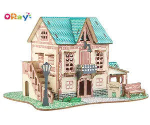 DIY wooden toys Puzzled 3D Natural Wood Puzzle 3D Woodcraft Hobby Wooden Model Laser Cut Puzzle Kit