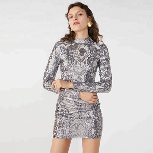 El último diseño <span class=keywords><strong>de</strong></span> baile Sexy Club tradicionales <span class=keywords><strong>de</strong></span> poliéster con diseño Bodycon <span class=keywords><strong>mujer</strong></span> Sexy vestido <span class=keywords><strong>de</strong></span> fiesta - Product Image 3