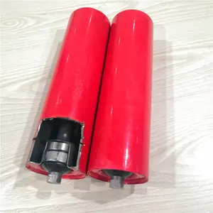 หลอด 114 มม.สายพานลำเลียง impact idler roller สำหรับขนส่งและตกแต่งลูกกลิ้งยาง