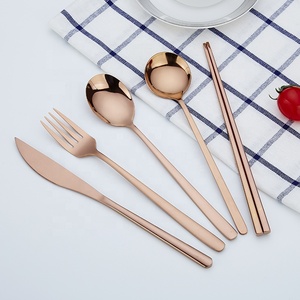 Stocked Food Grade 18/8 Gold Plating Stainless Steel Modern Minimalist Flatware Korea Style Camping <strong>Table</strong> <strong>Spoon</strong> with Laser Logo - Product Image 2
