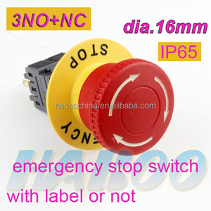 Wholesale 16mm <strong>Emergency</strong> Stop <strong>Push</strong> <strong>Button</strong> Switch Electric <strong>Push</strong> <strong>Button</strong> Switch - Product Image 2