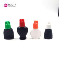 Flacon de colle vide en plastique noir et blanc de 3 ml, 5 ml, 8 ml, 10 ml, 15 ml pour colle d'extension de cils