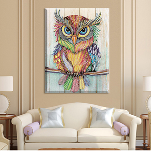 COOLEVE Peinture diamant 5D en résine à faible MOQ, motifs spéciaux, peinture diamant éclatante, hibou animal pour décoration murale - Product Image 2