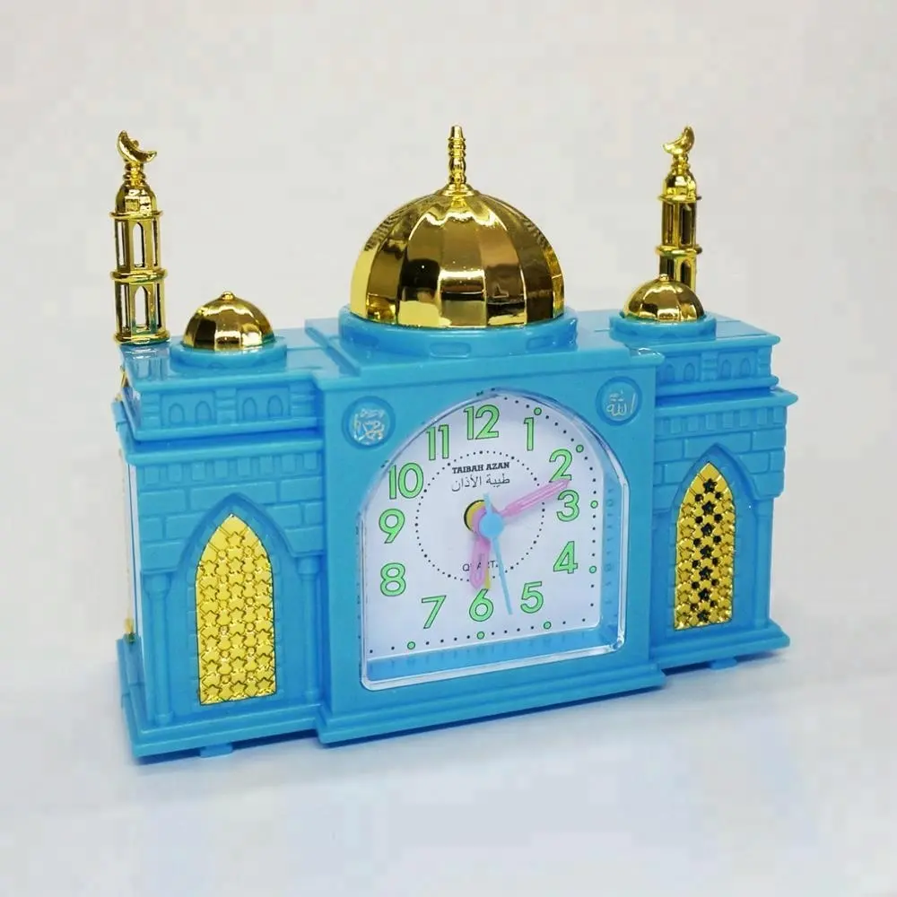 Creativo lindo mezquita castillo forma reloj de alarma