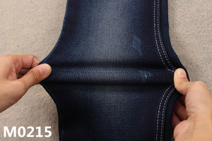 Doppio strato falso <span class=keywords><strong>denim</strong></span> lavorato a maglia tessuto morbido spandex dobby tessuto di jeans <span class=keywords><strong>denim</strong></span> grezzo di fabbrica - Product Image 4