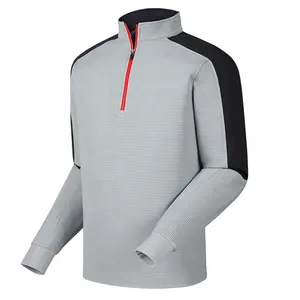 Man Golf Fashion Sweater 1/4 Zip 1 4 Pullover Windbreaker Sweatshirt