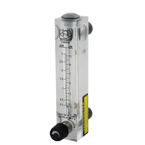 LZM-15ZT acrylic visual water flow meter with regulator in china