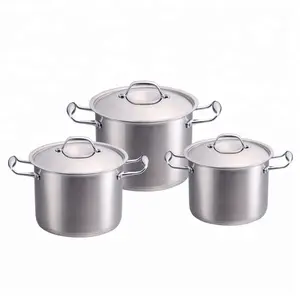 6pcs Stainless Steel Soup Pot with Stainless steel Handle Lid Stock Pot from Jiangmen Manufacturer Kaisa Hoff