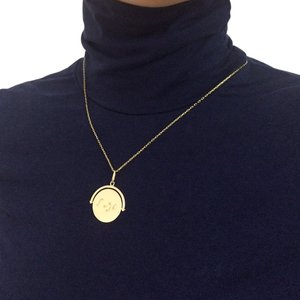 Collana Personalizzata con Nome Girevole in <span class=keywords><strong>Oro</strong></span>, Messaggio Segreto Nascosto - Product Image 4