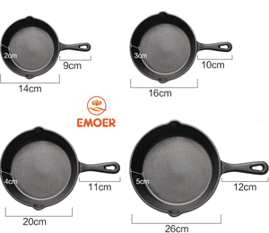 EMOER Padella Multifunzione in Ghisa Ecologica per Cottura e Arrosto con Riscaldamento Uniforme - Product Image 6