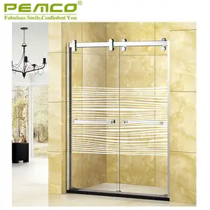 Hình dạng đơn giản phòng tắm vòi sen cửa lớn lăn đôi kính trượt vòi hoa sen enclosure