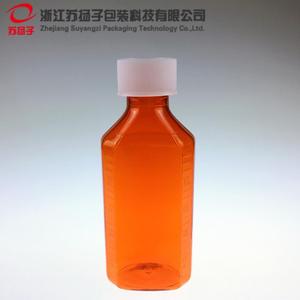 Fabricantes Chinos de Botellas de Plástico Ámbar <span class=keywords><strong>para</strong></span> Medicamentos de 100 ml, Botella <span class=keywords><strong>para</strong></span> Jarabe <span class=keywords><strong>para</strong></span> <span class=keywords><strong>la</strong></span> <span class=keywords><strong>Tos</strong></span> con Tapa a Prueba de Niños - Product Image 3