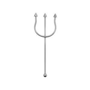 Nuovo Design <span class=keywords><strong>Piercing</strong></span> per <span class=keywords><strong>Orecchio</strong></span> a Tridente in <span class=keywords><strong>Acciaio</strong></span> Inossidabile - Product Image 1