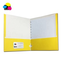 Carpeta de Presentación Ecológica Lehui 2025 de Alta Calidad, Tamaño A4, Color Amarillo, con Dos Bolsillos y Ranura para Tarjetas de Presentación