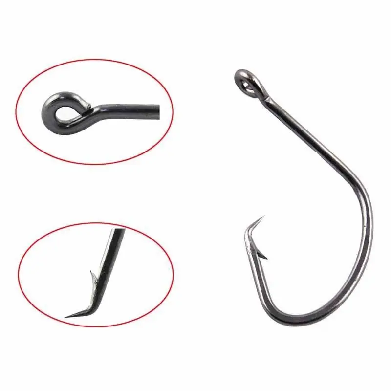 7381 Saltwater Fishing Octopus Circle Hooks - Carbon Steel 7381 Saltwater Fishing Octopus Circle Hooks - Carbon Steel