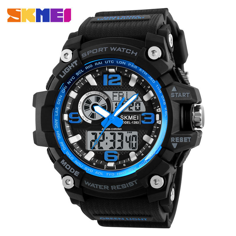 Skmei Men's Multifunction Sport Watches Big Dial Double Quartz