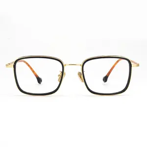 Petite Taille Monture De Lunettes Italie Designer Acétate Combiner Cadres Optiques En Titane GK-J OR8040