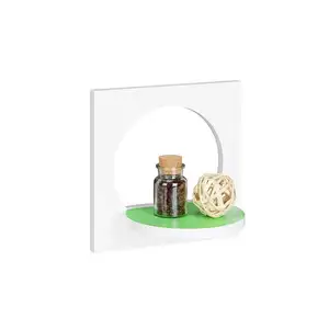 מקורי עיצוב חמוד פרח סיר Stand צף קיר עץ מדף יופי מוצרי תצוגת עץ קוביית מדף לסלון