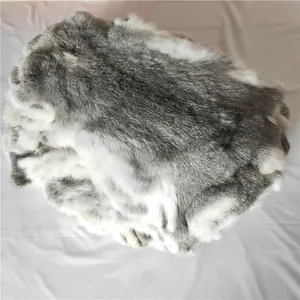 Accessori di abbigliamento vera pelliccia di coniglio grezza di alta qualità vera pelle di coniglio naturale pelle di coniglio di cincillà
