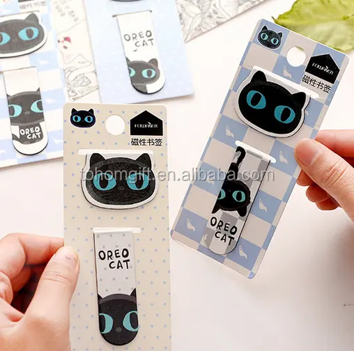 Cartoon office gift kids school supplies custom magnetic paper bookmark