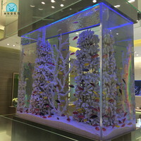Acuario de peces artificiales de cristal curvado, producto en oferta, precio directo de fábrica