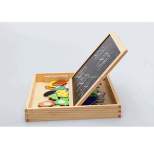 Rompecabezas de madera multifunción para niños, tablero magnético de dibujo, <span class=keywords><strong>pizarra</strong></span>, juguetes educativos de aprendizaje - Product Image 3