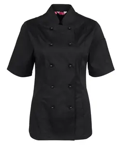 Uzun/kısa Kollu Kadın şef gömlek şef aşçı üniforma Kısa Kollu Modern Özel Restoran Ceket