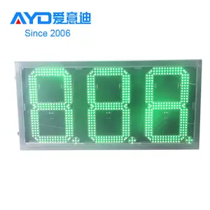 Afganistán 88,8 3 dígitos LED Cambiadores de precios de gas Moderno al aire libre 7 segmentos Pantalla LED Cartelera LED