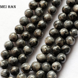 Meihan bán buôn Tự nhiên 6mm <span class=keywords><strong>8mm</strong></span> 10mm 12mm larvikite Đen <span class=keywords><strong>Labradorite</strong></span> mịn Vòng Loose hạt đá đối với trang sức làm thiết kế - Product Image 1
