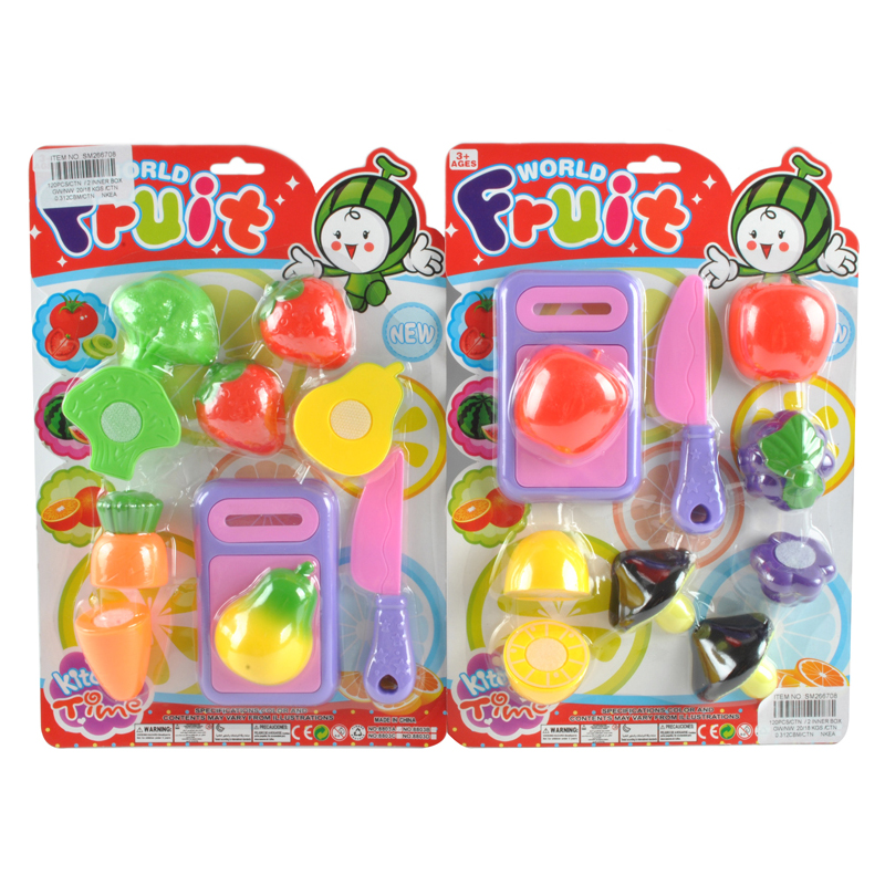 Funny Plastic Toy Tableware Mini Cutting Fruit Set For Kids