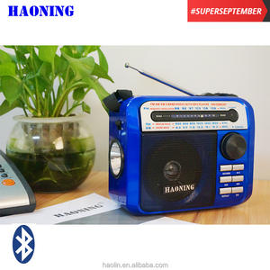 ขายดีที่สุด HAONING AM FM MW SW USB SD วิทยุบลูทูธแบบพกพาพร้อมไฟฉาย - Product Image 4