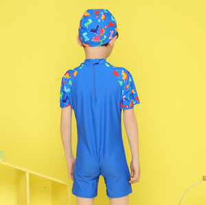 <span class=keywords><strong>Maillot</strong></span> de <span class=keywords><strong>bain</strong></span> une pièce respirant pour garçons 2018, imprimé de dessins animés, avec bonnet de <span class=keywords><strong>bain</strong></span> - Product Image 3