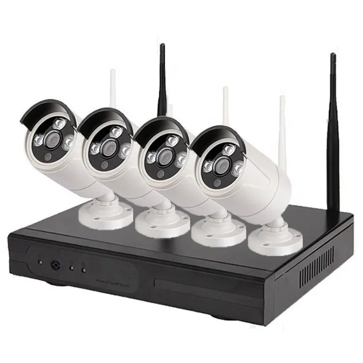 Trade Assurance 4Channels wifi camera 1080p 720p CCTV Wireless NVR kit for cctv camera system