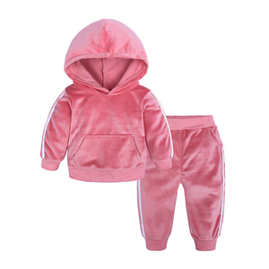 Survêtements pour enfants, survêtement en velours pour tout-petits, ensembles de 2 pièces, ensemble de vêtements pour enfants - Product Image 5
