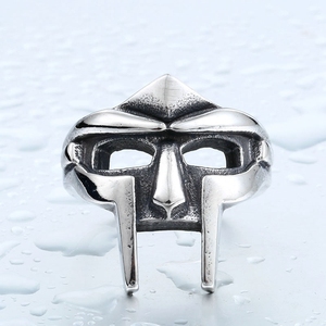YK Mens Vintage Antique <span class=keywords><strong>Masque</strong></span> de <span class=keywords><strong>pharaon</strong></span> égyptien sculpté Bague en acier inoxydable - Product Image 2
